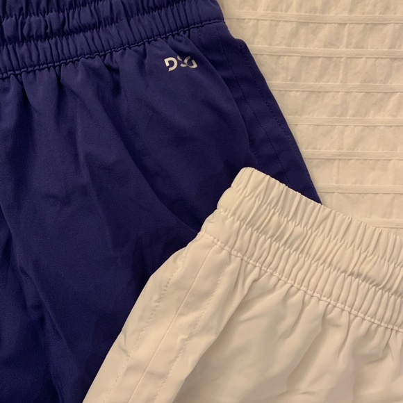 2 pair Size Small athletic shorts, NEW, Blue and White - Picture 5 of 8